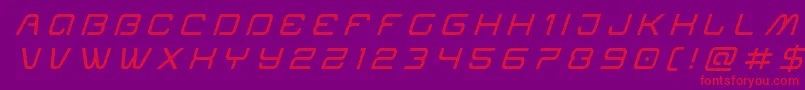 Miraclemercurytitleital Font – Red Fonts on Purple Background