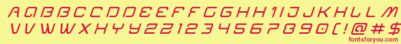 Miraclemercurytitleital Font – Red Fonts on Yellow Background