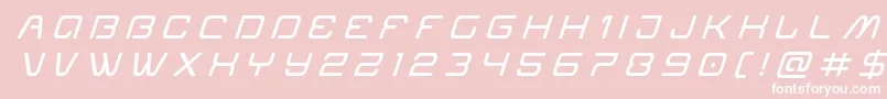 Miraclemercurytitleital-fontti – valkoiset fontit vaaleanpunaisella taustalla