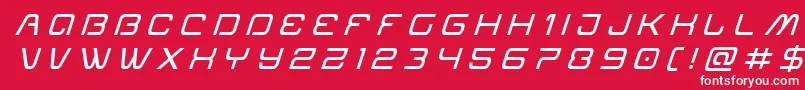 Miraclemercurytitleital Font – White Fonts on Red Background