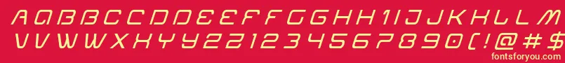 Miraclemercurytitleital Font – Yellow Fonts on Red Background