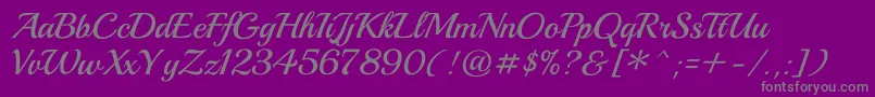 fuente Playball – Fuentes Grises Sobre Fondo Morado