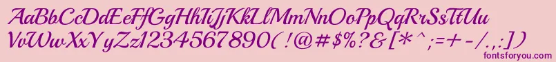 Playball Font – Purple Fonts on Pink Background