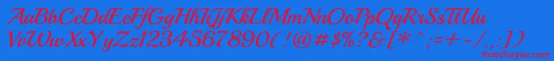 Playball Font – Red Fonts on Blue Background