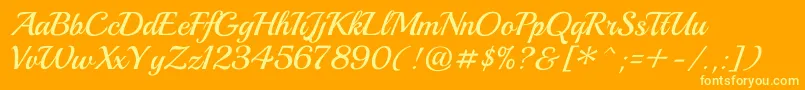 Lisätietoja Playball-fontista Playball-fontti – keltaiset fontit oranssilla taustalla