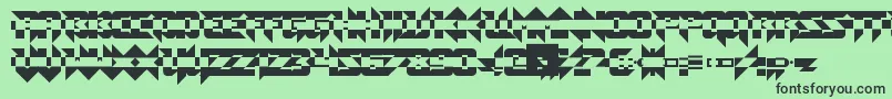 ToeTheLine Font – Black Fonts on Green Background