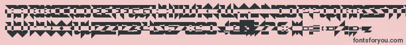 ToeTheLine Font – Black Fonts on Pink Background