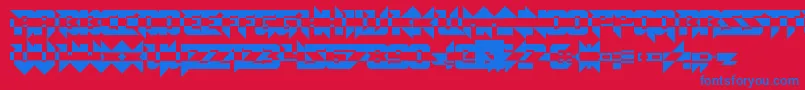 ToeTheLine Font – Blue Fonts on Red Background