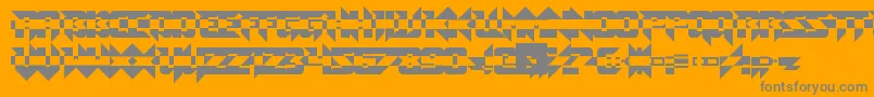 ToeTheLine Font – Gray Fonts on Orange Background