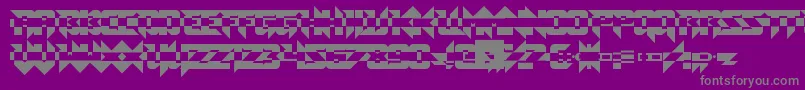 ToeTheLine Font – Gray Fonts on Purple Background