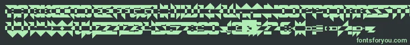 ToeTheLine Font – Green Fonts on Black Background