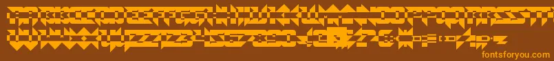 ToeTheLine Font – Orange Fonts on Brown Background