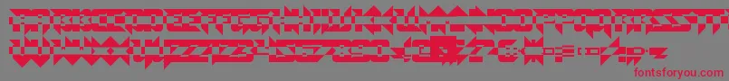 ToeTheLine Font – Red Fonts on Gray Background