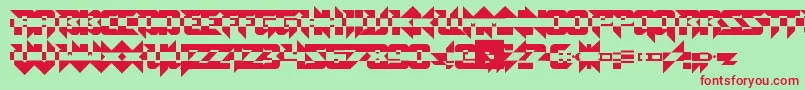 ToeTheLine Font – Red Fonts on Green Background