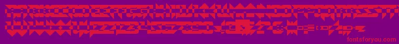 ToeTheLine Font – Red Fonts on Purple Background