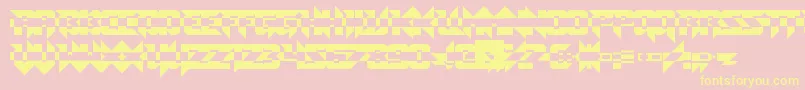 ToeTheLine Font – Yellow Fonts on Pink Background