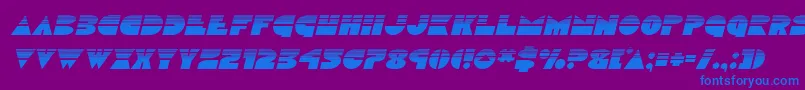 Discoduckhalfital Font – Blue Fonts on Purple Background