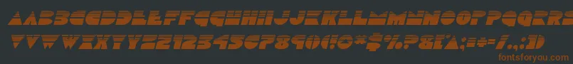 Шрифт Discoduckhalfital – коричневые шрифты на чёрном фоне