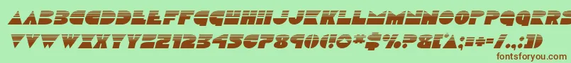 Discoduckhalfital Font – Brown Fonts on Green Background