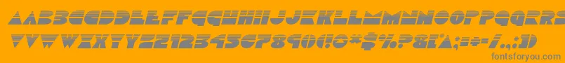 Шрифт Discoduckhalfital – серые шрифты на оранжевом фоне