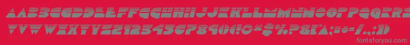 フォントDiscoduckhalfital – 赤い背景に灰色の文字