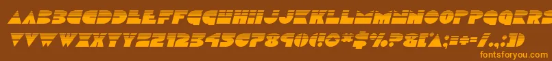 Discoduckhalfital Font – Orange Fonts on Brown Background