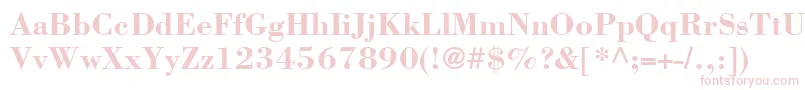 BodoniLtBold Font – Pink Fonts on White Background