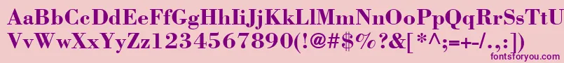 BodoniLtBold Font – Purple Fonts on Pink Background