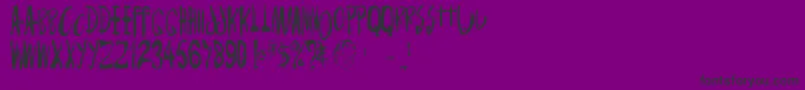 Monsterchild-fontti – mustat fontit violetilla taustalla