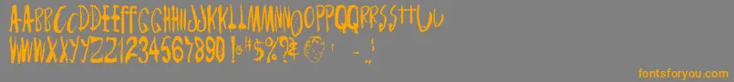 Monsterchild Font – Orange Fonts on Gray Background