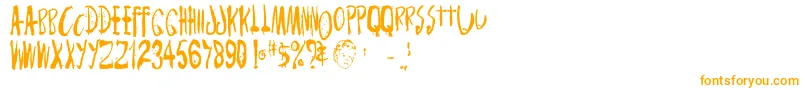 Monsterchild-Schriftart – Orangefarbene Schriften
