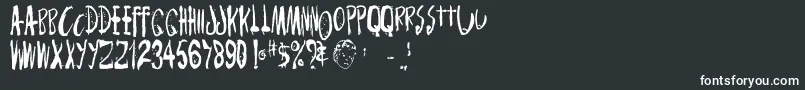 Monsterchild-fontti – valkoiset fontit mustalla taustalla