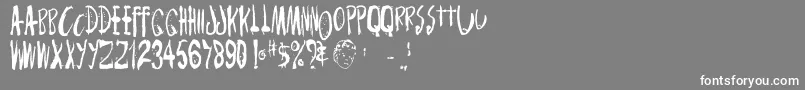 Monsterchild Font – White Fonts on Gray Background