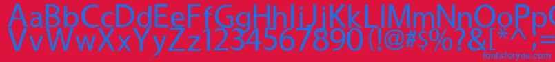 フォントUsuality – 赤い背景に青い文字