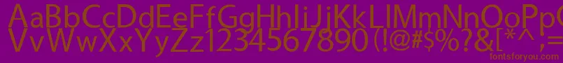 Usuality Font – Brown Fonts on Purple Background