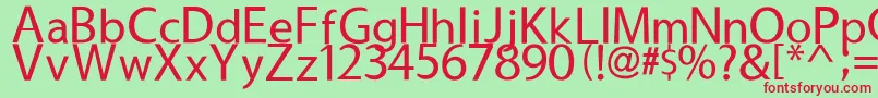 Usuality Font – Red Fonts on Green Background