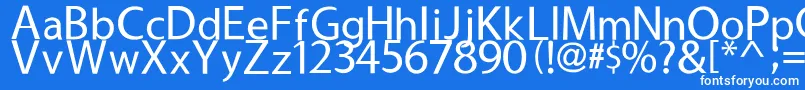 フォントUsuality – 青い背景に白い文字