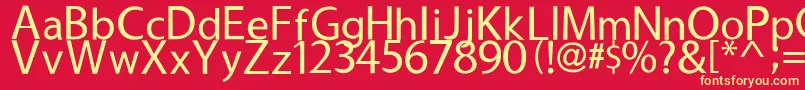 フォントUsuality – 黄色の文字、赤い背景