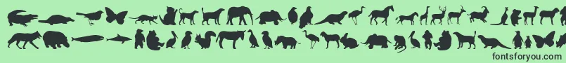 Anim Font – Black Fonts on Green Background