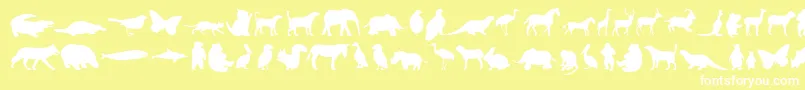 フォントAnim – 黄色い背景に白い文字