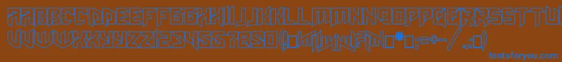 Amazoostrovoutline Font – Blue Fonts on Brown Background