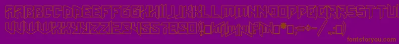 Amazoostrovoutline Font – Brown Fonts on Purple Background