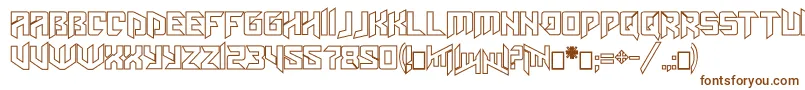 Amazoostrovoutline Font – Brown Fonts on White Background