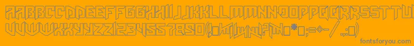 Amazoostrovoutline Font – Gray Fonts on Orange Background