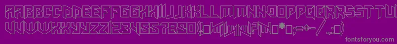 Amazoostrovoutline Font – Gray Fonts on Purple Background