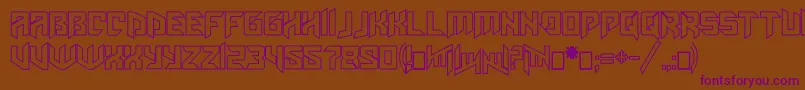 Amazoostrovoutline Font – Purple Fonts on Brown Background
