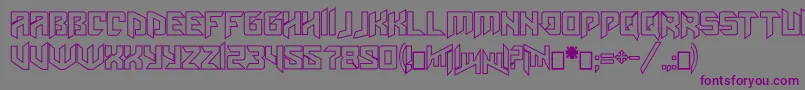 Amazoostrovoutline Font – Purple Fonts on Gray Background