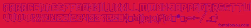 Amazoostrovoutline Font – Purple Fonts on Red Background
