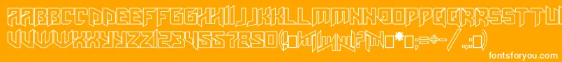 Amazoostrovoutline Font – White Fonts on Orange Background