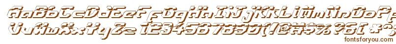 Ensignflis-fontti – ruskeat fontit valkoisella taustalla